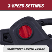 Hyper Tough AM0107 Air Mover Blower Fan, 1/3 HP, 1200 CFM, 3 Speeds, 3 Adjustable Angles, Black, 25-ft Cord