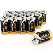 LiCB Alkaline C Batteries, Long-Lasting 1.5 Volt C Cell, 16-Pack