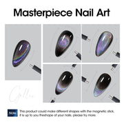 Gellen GL-18ML-85 Cat Eye Gel Nail Polish w/Magnetic Shimmer Glitter & Holographic Rainbow Effect, 18ml