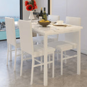 uhomepro Dining Table Set with 4 Chairs, 5 Piece Kitchen Table Sets