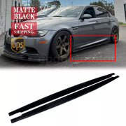 BMW 3 Series E90 E92 E93 Side Skirt Extensions, Glossy Black ABS Plastic, M Performance Style - Material : Plastic