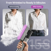 Jnconser Handheld Garment Steamer, Portable Steam Iron with 5-15s Fast Heat-Up, 90 Rotating Head, 3.71 fl oz Water Tank, Gray
