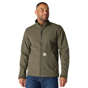 Carhartt Galesburg Softshell Jacket, Water-Resistant, Windproof, Rugged Flex Stretch Fabric, Moss, XXL, 106438