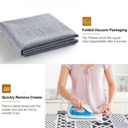 Nefoso N24CE06 Shag Area Rug, 8ft x 10ft, Gray & White