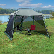 Ozark Trail 10 x 10 Instant Screen House, Double Hub, Cabin Shape, UV50+ Polyester, Heavy-Duty No-See-Um Mesh, 88-Inch Center Height, 31115