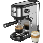 HBN Semi Automatic Espresso Machine, 20 Bar Pressure, Steam Wand, Stainless Steel Coffee Maker, 1450W, Black