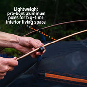 Kelty Late Start 1P Backpacking Tent, Lightweight 3-Season Shelter with Quick Corners, Aluminum Poles, Waterproof Poly Fly, Sea Spray, 40820624