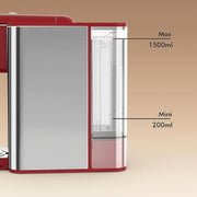 SiFENE 3-in-1 Single Serve Coffee Maker, K Cup Pods, Ground Coffee, Tea, 50 oz Removable Water Reservoir, Stainless Steel, Compact Design, Red, SIF-KC101