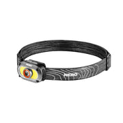 NEBO Mycro 550+ Rechargeable LED Headlamp, 550 Lumens, Spot and Flood Combo, Adjustable Tilt, USB-C Rechargeable, Gray