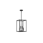Savoy House Meridian 4-Light Ceiling Pendant Fixture, Matte Black, Adjustable Height 18-72 in, 240W, M30008MBK