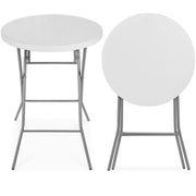 Best Choice Products SKY2735 Folding Table White 32in Bar Height