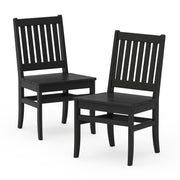 Better Homes & Gardens PK02-BH1160-V1-BL Southlake Outdoor Dining Side Chair (2 Chairs), All-Weather HDPE, Patio Seat, Black