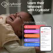 Maxi-Cosi See Pro 360 Video Baby Monitor, 2K Ultra HD, CryAssist AI Cry Translation, Night Vision, Remote Pan Tilt Zoom, 5-Inch Parent Display, Two-Way Talk, Built-In Soother, White