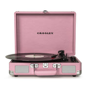 Crosley Cruiser Plus Vintage 3-Speed Bluetooth Suitcase Vinyl Record Player Turntable with Built-in Speakers, Ink Blue, CR8005F-IB
