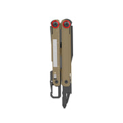 Swiss Tech berall 11-in-1 Multi-Tool with 1.9-Inch AUS-8 Steel Blade, Spring Action Pliers, Slide-Out Carabiner, Leather Sheath, Olive Green, 6181F