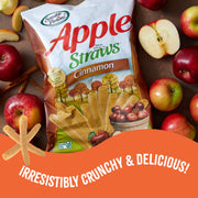 Sensible Portions Gluten-Free Cinnamon Apple Straws Snack, Apple Cinnamon Flavor, 1 oz Bags, Pack of 24