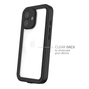 Body Glove 100145074 Tidal Waterproof Phone Case with Built-in Screen Protector, Slim Hard Shell, Black/Clear, Compatible with iPhone 17, Drop Tested to 6ft