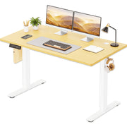Concetta ELT01 Electric Standing Desk with Electric Lift, 55 x 24 Inch Work Surface, Oak