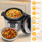 Nieyigj 6L Electric Pressure Cooker 10-in-1 Multi-Cooker with 1000W Power Stainless Steel Slow Cooker and Rice Cooker 15.7 X 13.0 Inches / 40.0 X 33