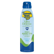 Banana Boat Ultra Defense Clear Sunscreen Spray, SPF 100, Hydrating with Aloe Vera and Vitamins C & E, Water Resistant 80 Minutes, 6 oz