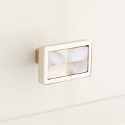 Signature Hardware EH.MOP-D12-11/2-WHT.PNL White Mother of Pearl/Brass Rectangle Knob, 1-1/2