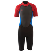 Body Glove Pro3 Junior Short Sleeve Spring Wetsuit, 2/1mm Neoprene, Back Zip, Red, Size 12