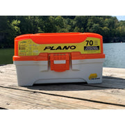 Plano Lets Fish 2 Tray Fishing Tackle Box with 70-Piece Kit, Molded Plastic, Brass Latch, Freshwater