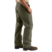 Carhartt Loose-Fit Washed Duck Utility Work Pants for Men - Moss - 32x32
