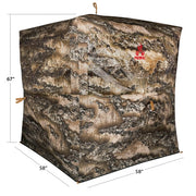 Primal Treestands PTIB-740 Wraith 270 Deluxe One-Way, See-Through 3 Person Hunting Ground Blind