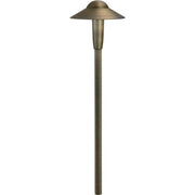 Kichler 6in Dome Path Light, LED 2700K Warm White, Centennial Brass Finish, Outdoor Landscape Lighting, 3W, 15870CBR27