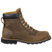 Carhartt Men's Frontier 6 Water Resistant Soft Toe Work Boots, Mossy Brown Leather, Slip Resistant, Size 11 W, FN6165-M