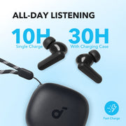 Soundcore by Anker P25i True Wireless Earbuds, AI-Enhanced Calls, 10mm Drivers, 22 Preset EQs, 30H Playtime, Fast Charging, IPX5 Water Resistant, Black, A3949D11