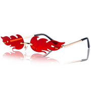 Syncfun 21414-WM Joyin Halloween Flame Glasses Rimless Goth Costume Colorful Fire Shaped Sunglasses