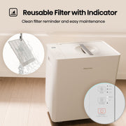 Hisense 50 Pint Lift-Up Dehumidifier with Built-In Pump, Quiet Operation, Portable, White, ALDH50KP26
