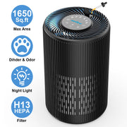 AirFire AP201 HEPA Air Purifier for Home up to 1650 Sq.ft, Black