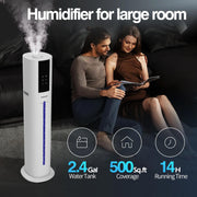 HUMSURE HS-S900A 3-Speed Ultrasonic Cool Mist Humidifier 2.4gal/9L White