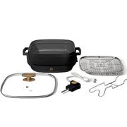 Drew Barrymore 19168 Beautiful 5-in-1 Electric Expandable Skillet Black Sesame, Up to 7 QT