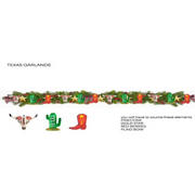 Name Drop Lone Star Holiday Garland, Texas-Inspired Artificial Garland, Prelit with 16 White LED Lights, 5 Feet