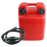 Winibo Marine Portable Outboard Engine Fuel Tank, 6.34-Gallon, Red, 9.8ft Hose with Gauge