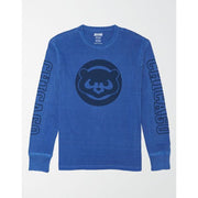 Tailgate Men's Chicago Cubs Long-Sleeve T-Shirt Washed Blue XXL