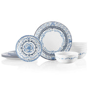 Corelle 1135397 Portofino 18-Piece Glass Dinnerware Set (Service for 6)