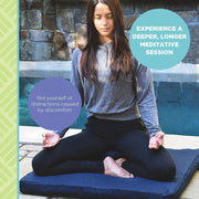 Bean Products Large Zabuton Meditation Cushion with Natural Recycled Cotton Fill, Stone Gray, 32x26 in, Ergonomic Support, 244DSG