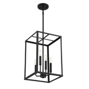 Savoy House Meridian 4-Light Ceiling Pendant Fixture, Matte Black, Adjustable Height 18-72 in, 240W, M30008MBK