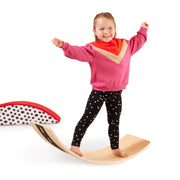 Battat BT1855 Rock & Balance Wooden Board with Foam Semi-Circle, Beige
