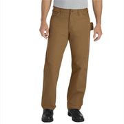Dickies Men's Sanded Duck Carpenter Jeans, Relaxed Straight Leg, Hammer Loop, Dual Tool Pockets, Rinsed Black, Size 34x32, DU336RBK