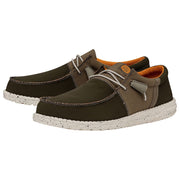HEYDUDE Wally Tri Nylon Trailhead Casual Shoes for Men - Olive - 13M