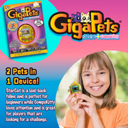 Top Secret Toys GigaPets StarCat CompuKitty Virtual Interactive Pet Keychain, Dual Pets, Classic and Magic Edition, Kids 5 and Up, 1108