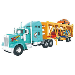 Big Daddy Big Rig Heavy Duty Tractor Trailer Transport Car Transport Toy Truck with 3 Cars