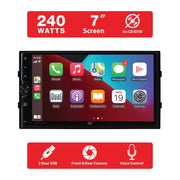 Dual Electronics XDCPA73W 7 Inch Car Stereo Head Unit Double DIN Wired and Wireless Apple Car Play Android Auto with Bluetooth