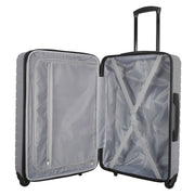 Protege PG54100147016SS Vacationer 24-Inch Expandable Hardside Luggage, Silver, 360-Degree Spinner Wheels